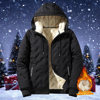 Men’s Warm Hooded Lamb Wool Jacket – Winter Puffer Coat